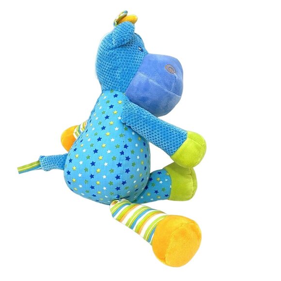 Burton and Burton Plush Hippo Rattle Infant Baby Toy - Picture 3 of 6